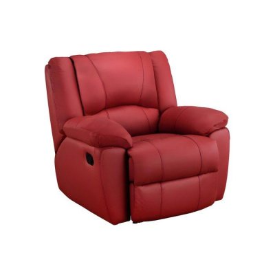 VENTE UNIQUE Vente-Unique Fauteuil relax en cuir AROMA - Rouge