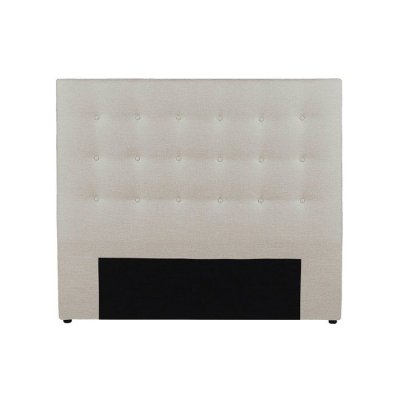 VENTE UNIQUE Vente-unique T&ecirc;te de lit capitonn&eacute;e FRANCESCO - 140 cm - Tissu - Beige