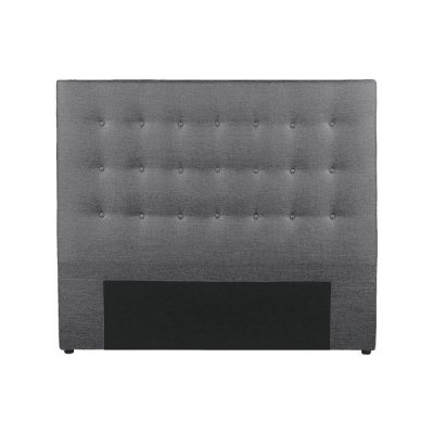 VENTE UNIQUE Vente-unique T&ecirc;te de lit capitonn&eacute;e FRANCESCO - 160 cm - Tissu - Gris