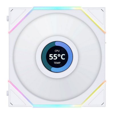 Ventilateur Bo&icirc;tier 140mm - Lian Li - LCD Sans Fil - ARGB - Blanc