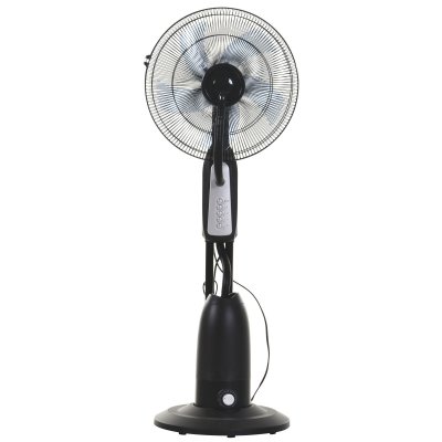HOMCOM Ventilateur brumisateur sur roulettes 90 W oscillant 4 vitesses noir gris