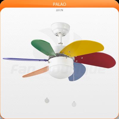 FARO Ventilateur de plafond avec lumi&egrave;re multicouleur palao 1 ampoule