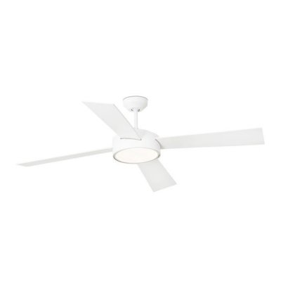 FARO BARCELONA Ventilateur De Plafond Led Faro Hydra 132cm Blanc 4 Pales 16w