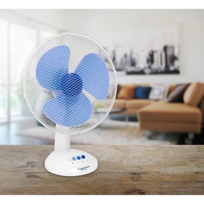 BESTRON Ventilateur de table 35cm 40w blanc  ddf35w - blanc/bleu