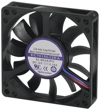 MCAD Ventilateur lubrifi&eacute; &agrave; vie - 70x70x15