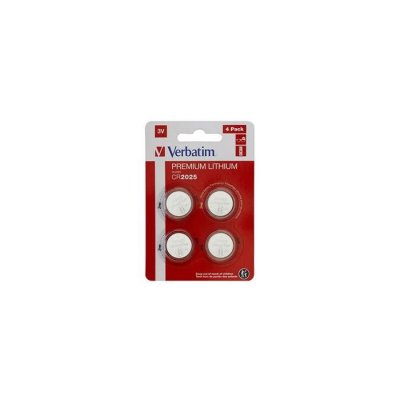 VERBATIM  49532 Cr 2025 Lithium Batteries 4 Units Argent&eacute;