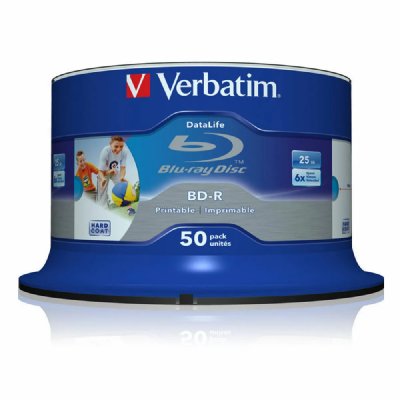VERBATIM  bd-r sl datalife htl 6xspd wide pr 50pk