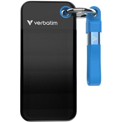 VERBATIM  Pocket SSD 2 To USB Type-C 3.2 Gen 2 (3.1 Gen 2) Noir, Bleu