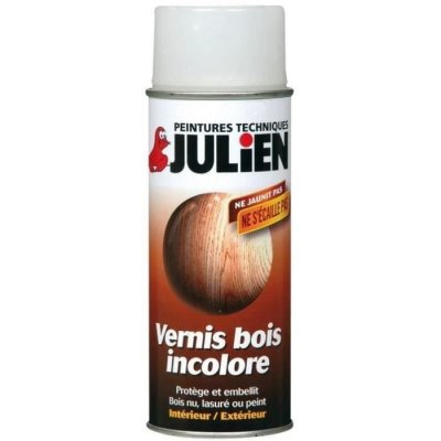 JULIEN Vernis en bombe a&eacute;rosol Bois  incolore satin&eacute; 400 ml