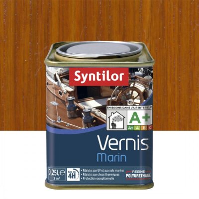 SYNTILOR Vernis marin bois int&eacute;rieur/ext&eacute;rieur  ambre satin&eacute; 0 25L