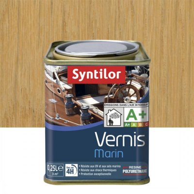 SYNTILOR Vernis marin bois  Marin incolore satin&eacute; 0.25 l