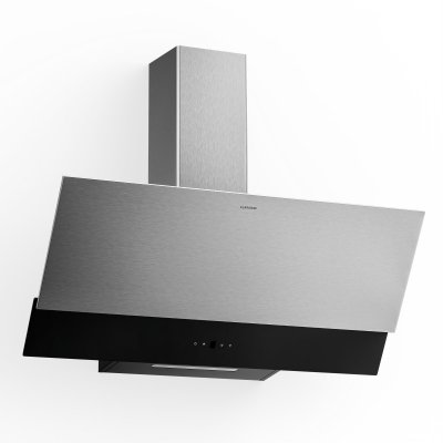 KLARSTEIN Verosteel Hotte Aspirante 90 cm Hotte D&eacute;corative 624 m&sup3;/h A++ Commandes Tactiles LED Noir