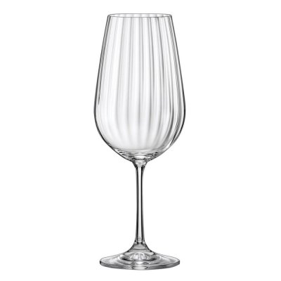 TABLE PASSION Verre &agrave; vin en cristallin 35cl - Coffret de 6 pi&egrave;ces WATERFALL