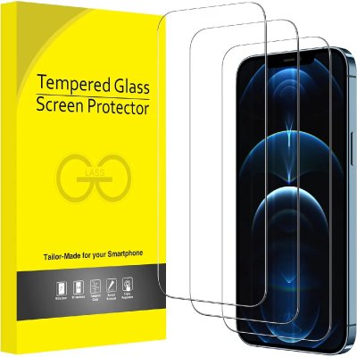 LITTLE BOUTIK Verre Tremp&eacute; pour iPhone 12 Pro Max (6,7) [Pack 3] Film Vitre Protection Ecran