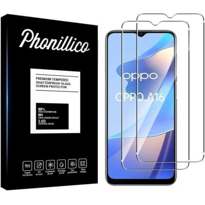 PHONILLICO Verre Tremp&eacute; pour OPPO A16 [Pack 2] Film Vitre Protection Ecran