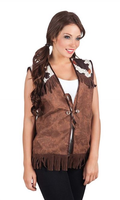 GENERIQUE Veste Western Marron Femme Taille Unique