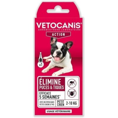 VETOCANIS  Pipette Spot-On Fipronil. Anti-Puces Et Anti-Tiques - Pour Petit Chien