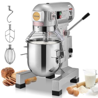 VEVOR  Robot P&acirc;tissier Commercial 28,5 L Batteur sur Socle &agrave; 3 Vitesses 1100 W