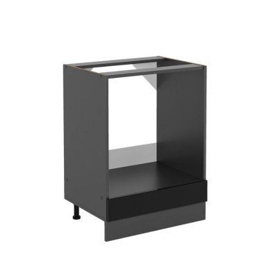 VICCO  - Meuble pour four R-Line, Noir Haute brillance, 60 cm sans plan de travail