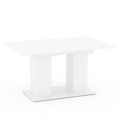 Vicco table de salle &agrave; manger, blanc, 90x140cm 