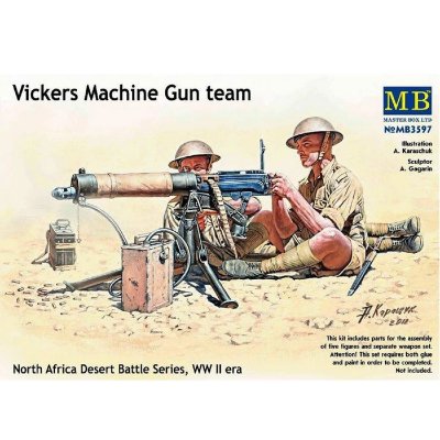 MASTER BOX Vickers Machine-gun Crew, Desert Battle - 1:35e -  Ltd. 