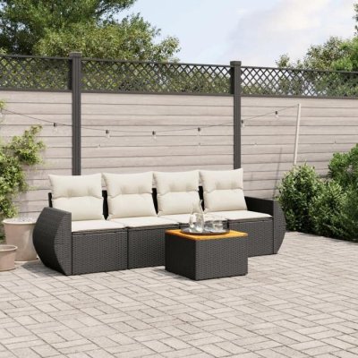 VIDAXL VIDA XL Salon de jardin 5 pcs avec coussins