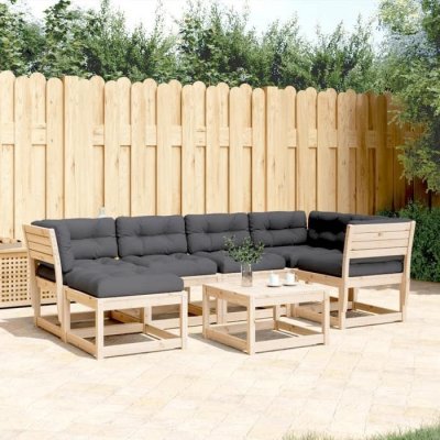 VIDAXL  6-delige Loungeset met kussens massief grenenhout3217035 