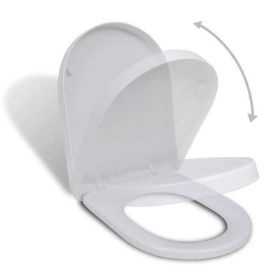 VIDAXL  - Abattant wc &agrave; fermeture en douceur Blanc Carr&eacute; Blanc