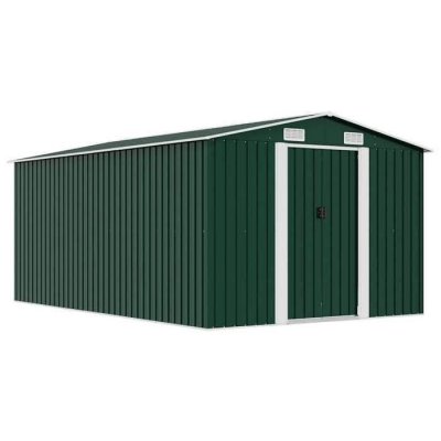 VIDAXL  - Abri de jardin 257x392x181 cm M&eacute;tal Vert Green