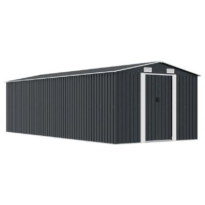 VIDAXL  - Abri de jardin 257x580x181 cm M&eacute;tal Anthracite Anthracite
