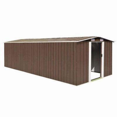 VIDAXL  - Abri de jardin 257x580x181 cm M&eacute;tal Marron Marron