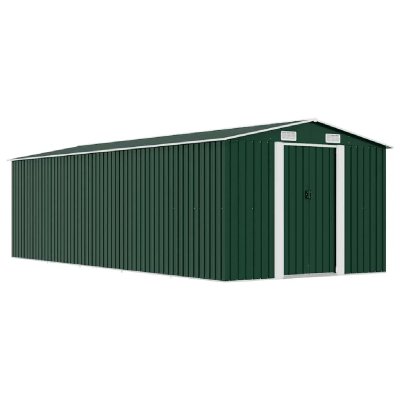 VIDAXL  abri de jardin 257x580x181 cm m&eacute;tal vert 143352