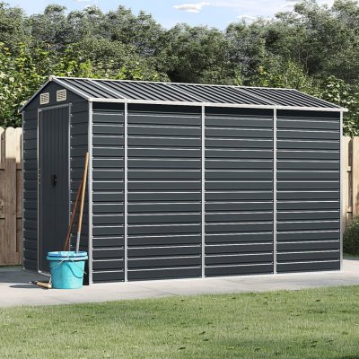 VIDAXL  Abri De Jardin Anthracite 191x300x198 Cm Acier Galvanis&eacute;
