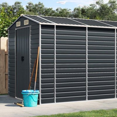 VIDAXL  Abri De Jardin Anthracite 191x640x198 Cm Acier Galvanis&eacute;