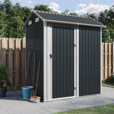 VIDAXL  abri de jardin anthracite 192x152,5x237 cm acier galvanis&eacute;