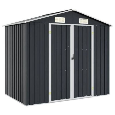 VIDAXL  abri de jardin anthracite 205x129x183 cm acier galvanis&eacute; 46299
