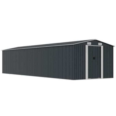 VIDAXL  abri de jardin anthracite 257x990x181 cm acier galvanis&eacute; 47038