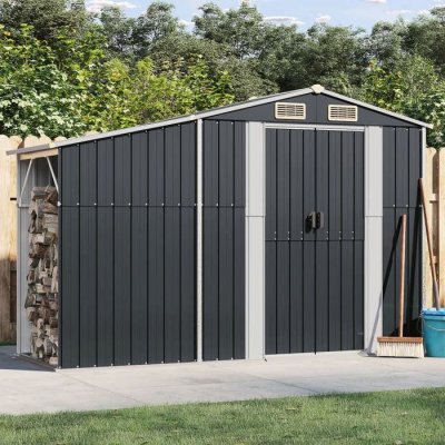 VIDAXL  Abri De Jardin Anthracite 277x93x179 Cm Acier Galvanis&eacute;