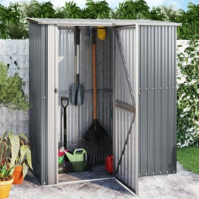 VIDAXL  - Abri de jardin Gris 180,5x97x209,5 cm Acier galvanis&eacute;