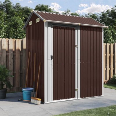 VIDAXL  abri de jardin marron 192x152,5x237 cm acier galvanis&eacute;