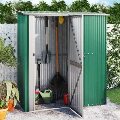 VIDAXL  - Abri de jardin Vert 180,5x97x209,5 cm Acier galvanis&eacute;
