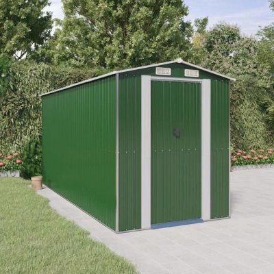 VIDAXL  - Abri de jardin Vert 192x440x223 cm Acier galvanis&eacute;