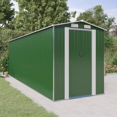 VIDAXL  - Abri de jardin Vert 192x606x223 cm Acier galvanis&eacute;