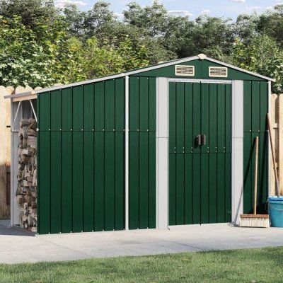 VIDAXL  abri de jardin vert 277x93x179 cm acier galvanis&eacute;