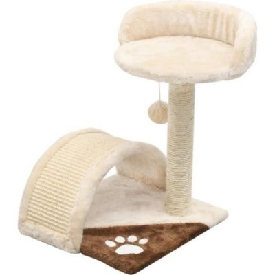 VIDAXL  - Arbre &agrave; chat avec griffoir en sisal 40 cm Beige et Marron