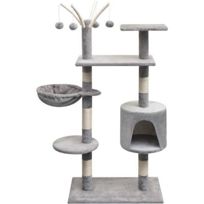 VIDAXL  - Arbre &agrave; chat avec griffoirs en sisal 125 cm Gris Gris