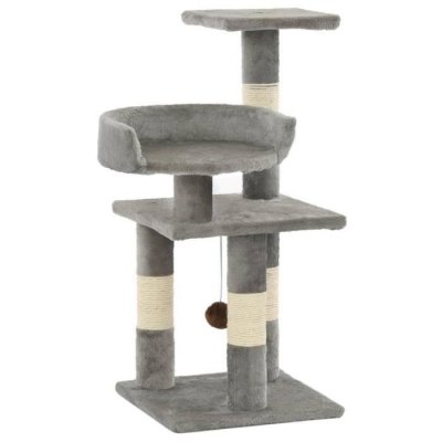 VIDAXL  - Arbre &agrave; chat avec griffoirs en sisal 65 cm Gris Gris