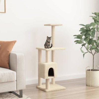 VIDAXL  Arbre &Agrave; Chat Avec Griffoirs En Sisal Cr&egrave;me 104 Cm