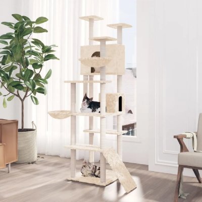 VIDAXL  Arbre &Agrave; Chat Avec Griffoirs En Sisal Cr&egrave;me 191 Cm