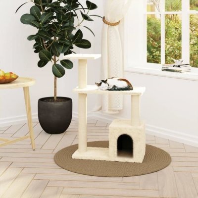 VIDAXL  - Arbre &agrave; chat avec griffoirs en sisal Cr&egrave;me 70 cm Cr&egrave;me
